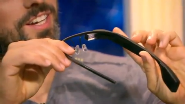 Google Co-Founder Sergey Brin showing off Project Glass on The Gavin Newsom Show